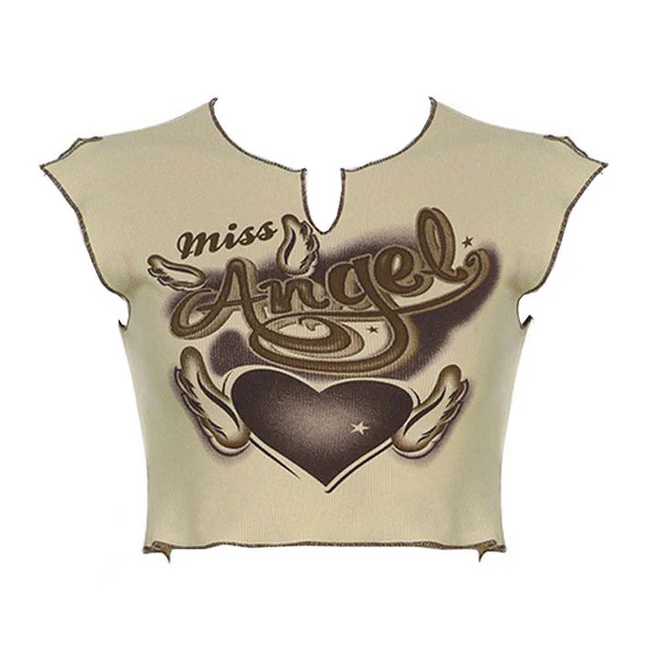 Miss Angel Ribbed Top
