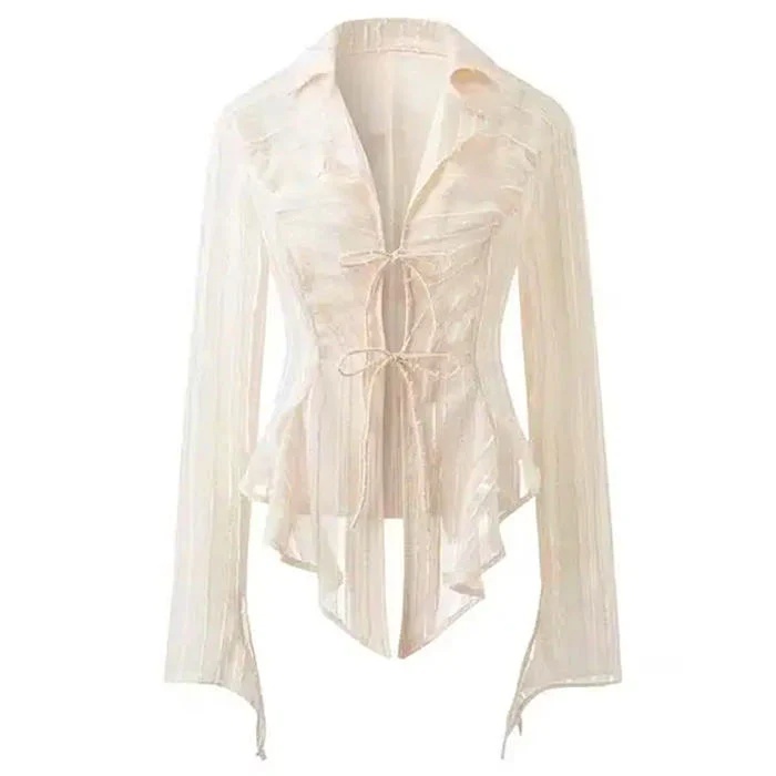 Fairycore Lace Up Shirt