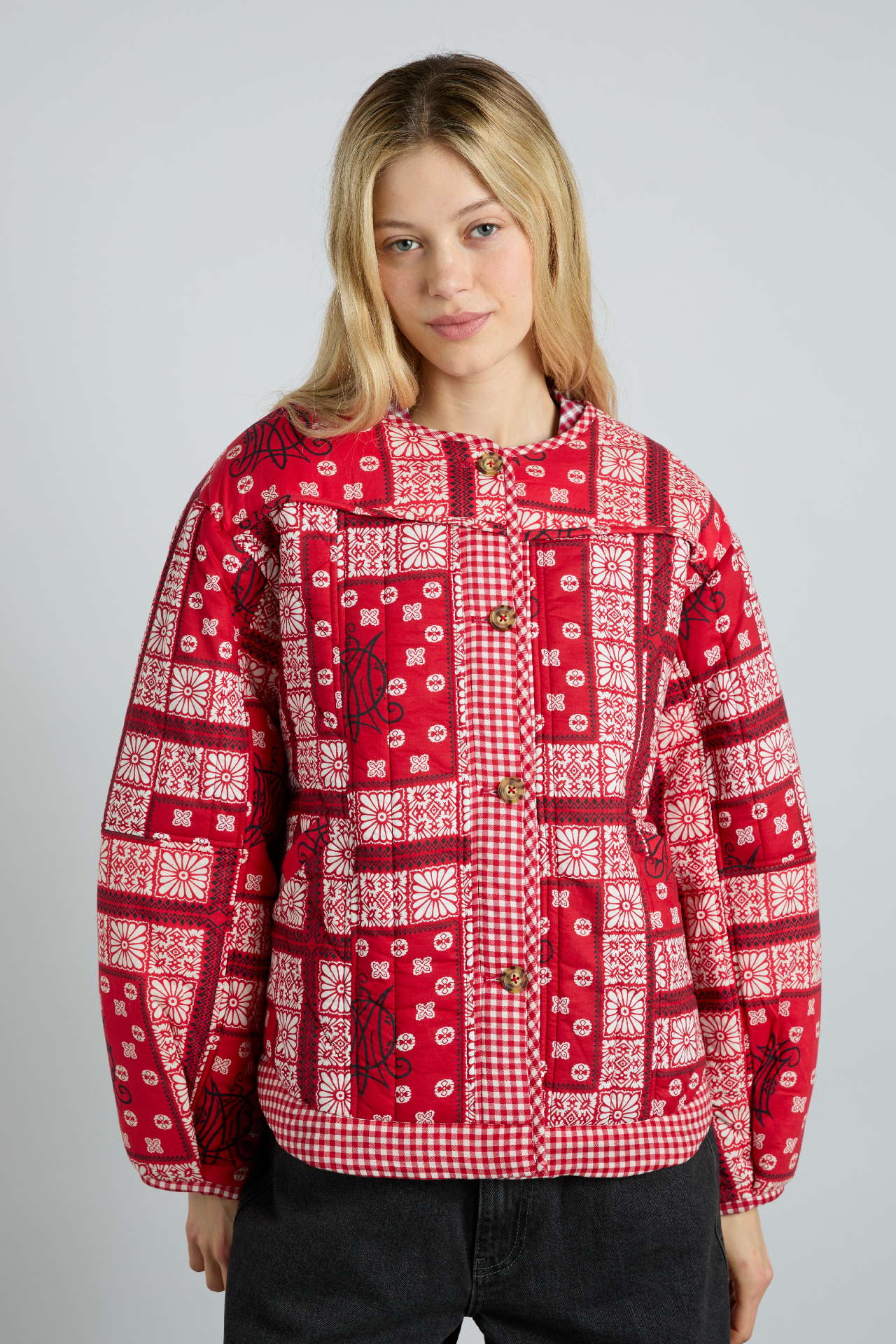 macy jacket - red bandana