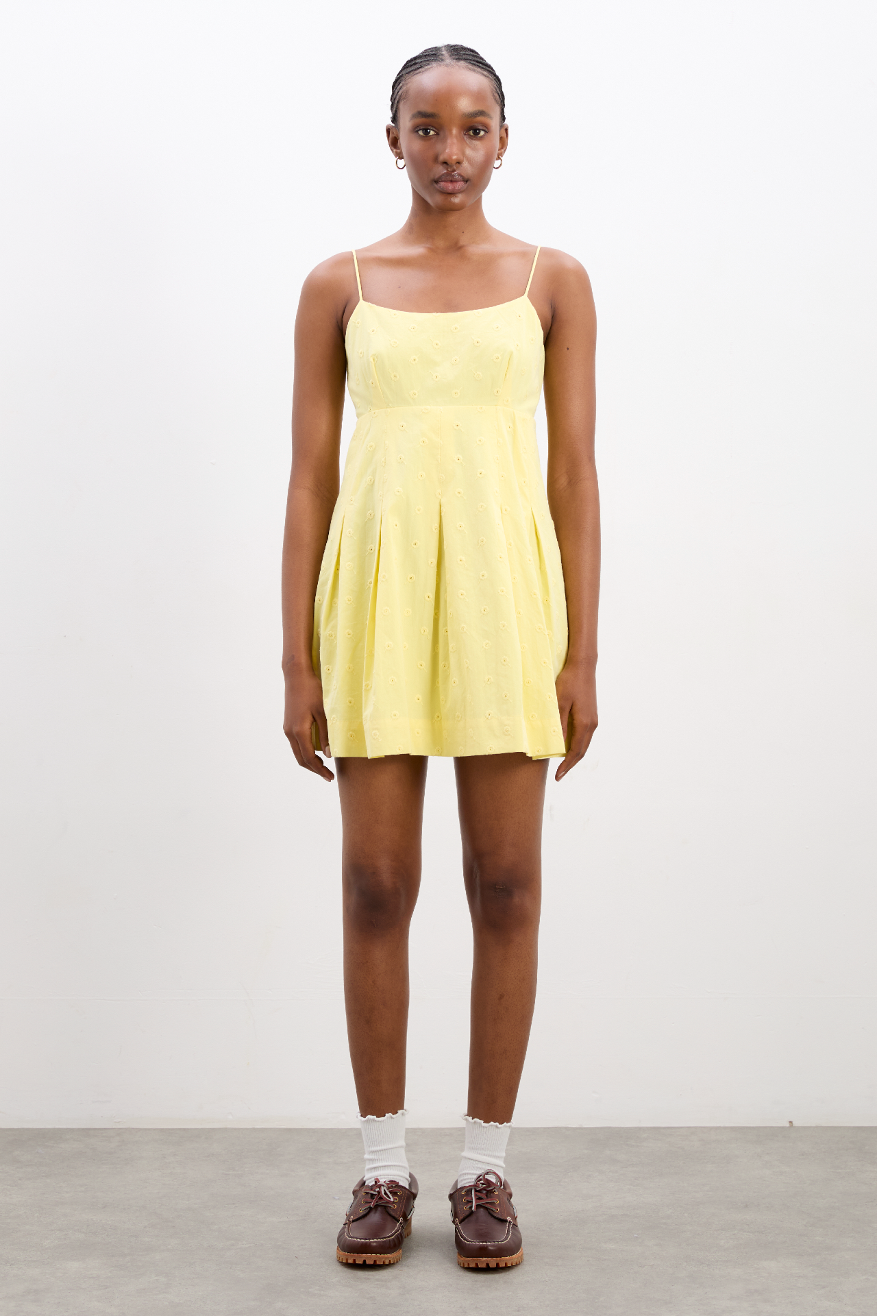 iris mini dress- butter broderie