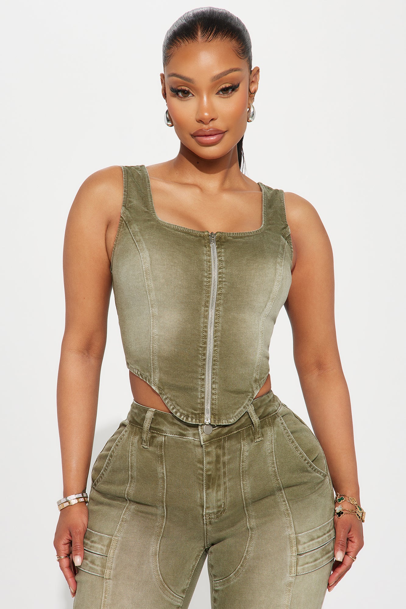 High Esteem Denim Corset Top