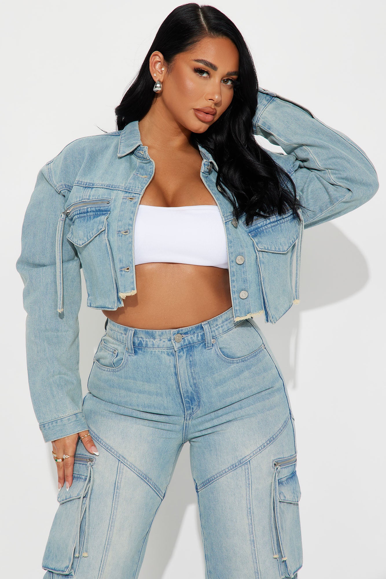 Devil In Disguise Cargo Denim Jacket